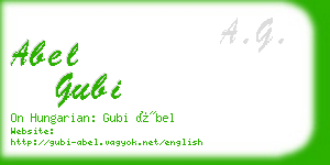 abel gubi business card